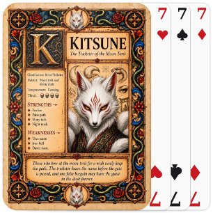 Baraja De Cartas Kitsune, Arte de Bestiario Medieval
