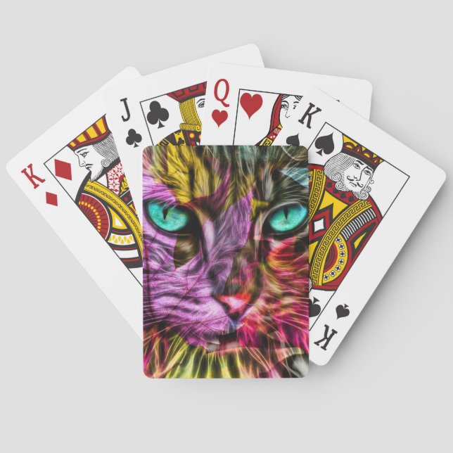 Baraja De Cartas Kitty Cat Kitten Artsy Design (Reverso)