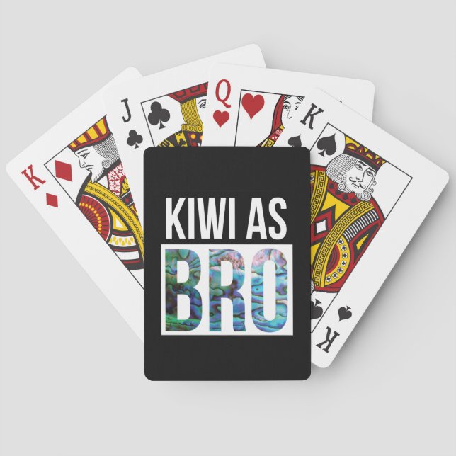 BARAJA DE CARTAS KIWI DE NUEVA ZELANDA COMO HERMANO (Reverso)