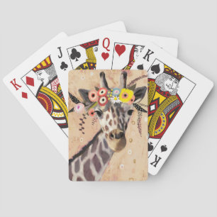 Baraja De Cartas Klimt Giraffe   Corona De Flores