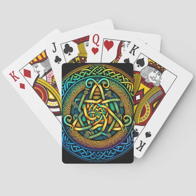Baraja De Cartas Knot Celtic Colorful Knotwork (Reverso)