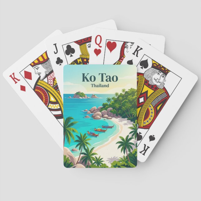 Baraja De Cartas Ko Tao Tailandia (Reverso)