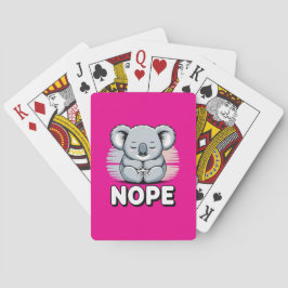 Baraja De Cartas Koala Durmiendo Adorable “No” Divertido Cartoon