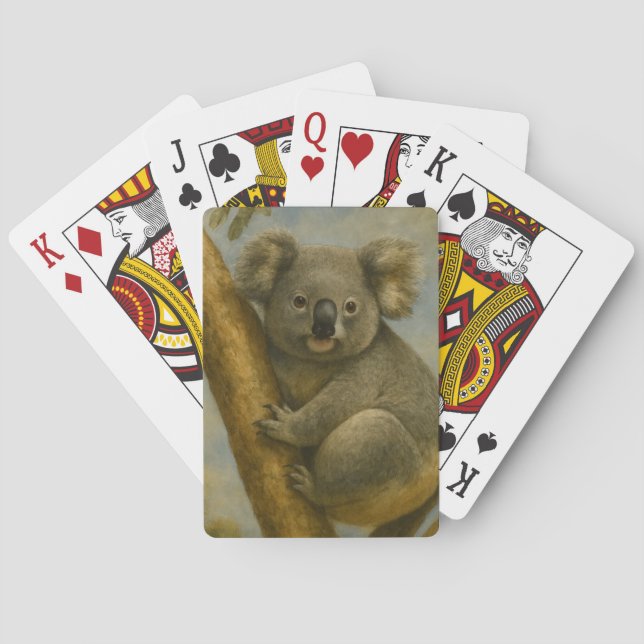 Baraja De Cartas Koala en una luz tranquila (Reverso)