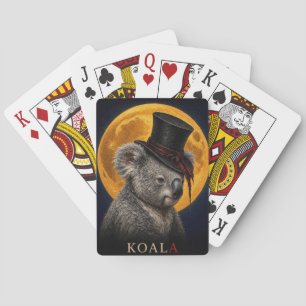 Baraja De Cartas Koala Sombrero Alto Gótico Surrealista