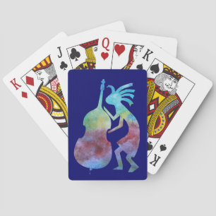 Baraja De Cartas Kokopelli juega el bajo