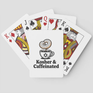 Baraja De Cartas Kosher y Café Judío Cafeado Hanukkah