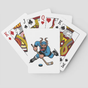 Baraja De Cartas Krampus espeluznante jugando al hockey sobre hielo