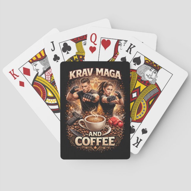 Baraja De Cartas Krav Maga y Café (Reverso)