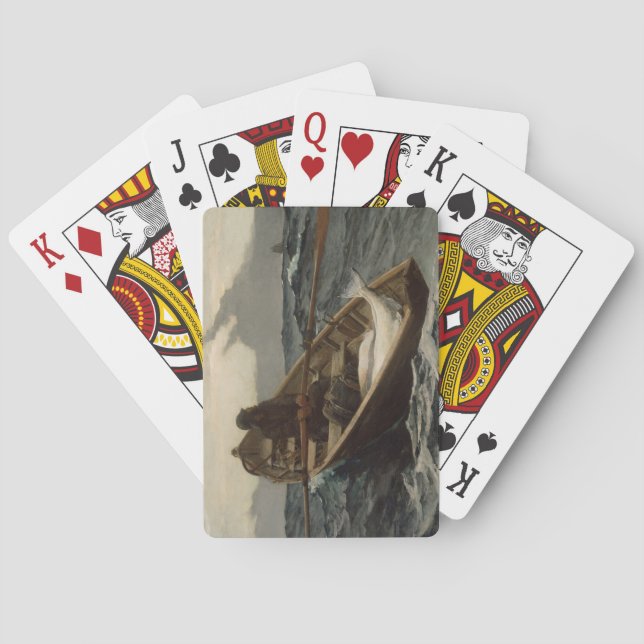 Baraja De Cartas La advertencia de niebla (de Winslow Homer) (Reverso)