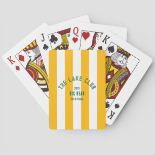 Baraja De Cartas La banda náutica amarilla del Escudo verde Lake Cl