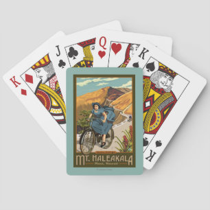 Baraja De Cartas La bicicleta del Mt. Haleakala monta Hawaii