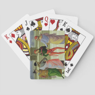 Baraja De Cartas La boda de la Virgen, detalle de cuatro hombres