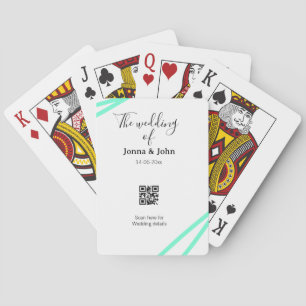 Baraja De Cartas La boda del código QR del detalle del escaneo del 