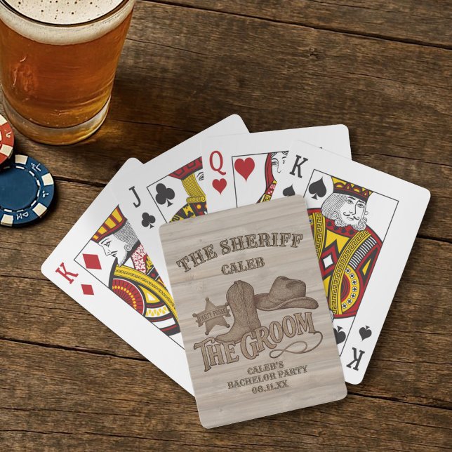 Baraja De Cartas La boda del sheriff rústico vaquero despedida de s (Subido por el creador)