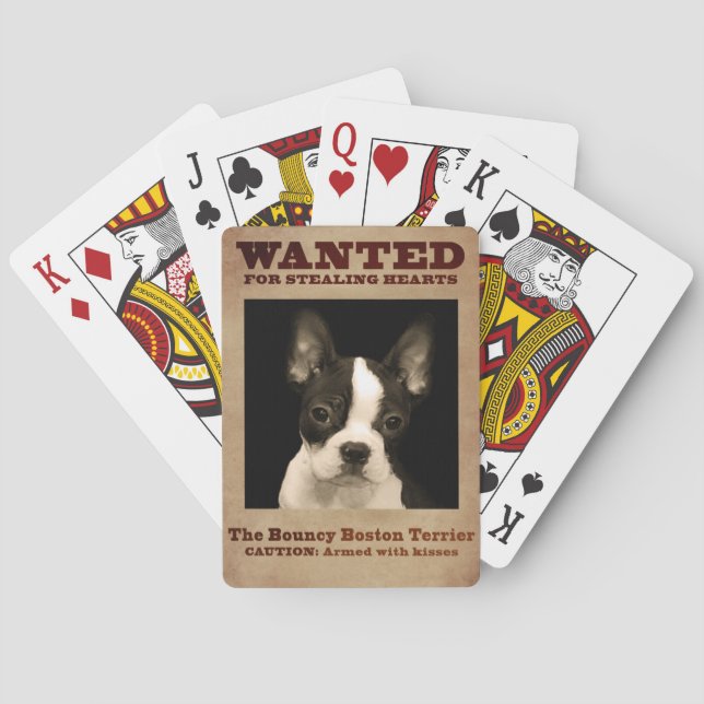 Baraja De Cartas La Boston animosa Terrier (Reverso)