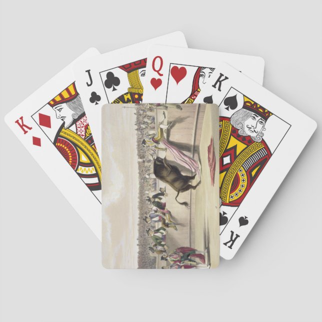 Baraja De Cartas La Bull que salta las barreras, 1865 (litho del (Reverso)