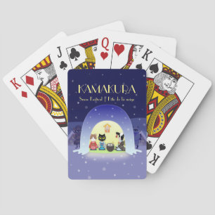 Baraja De Cartas La celebración de nieve de Edo-Neko