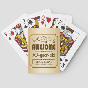 Baraja De Cartas La celebración del 70 aniversario del oro Mejor Fa
