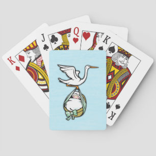 Baraja De Cartas La cigüeña lleva a un niño bebé
