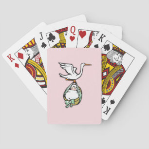 Baraja De Cartas La cigüeña lleva a una niña