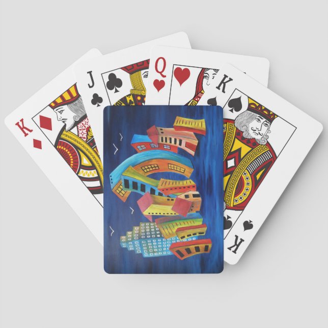 Baraja De Cartas La ciudad flotante (Reverso)