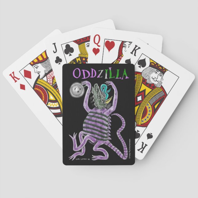 Baraja De Cartas La cola extraña de Oddzilla (Reverso)