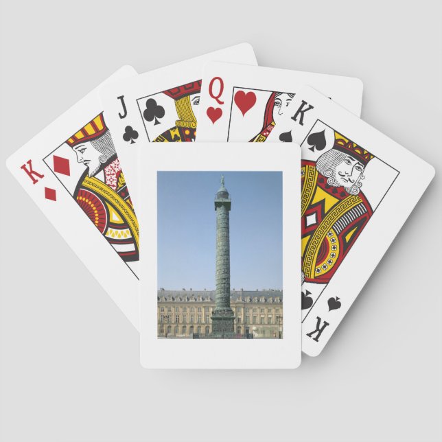 Baraja De Cartas La columna de Vendome, con los bas-alivios (Reverso)