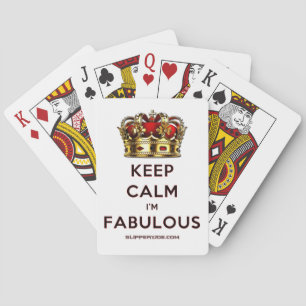 Baraja De Cartas La corona dorada roja de SlipperyJoe's mantén la c