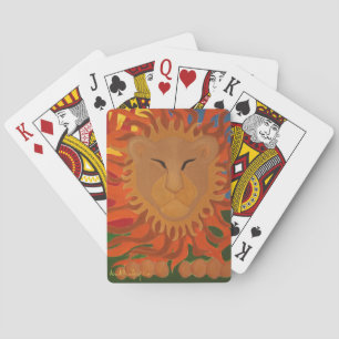 Baraja De Cartas La cubierta del león de tarjetas