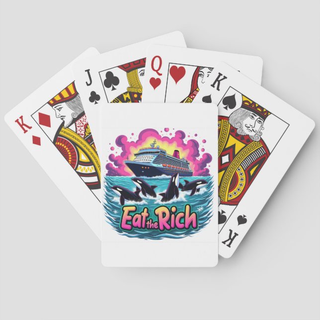 Baraja De Cartas La Curiosa Y Orca Ballena Come A Los Ricos (Reverso)