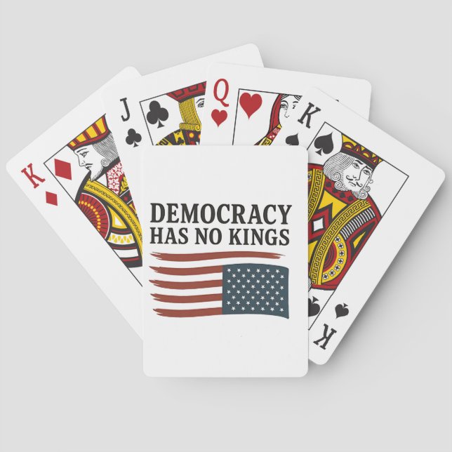 Baraja De Cartas La democracia no tiene rey contra Trump Estados Un (Reverso)