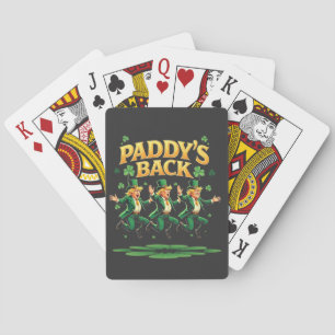 Baraja De Cartas La divertida espalda de Paddy Trump día de San Pat