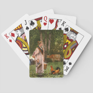 Baraja De Cartas La doncella lechera (granja lechera)