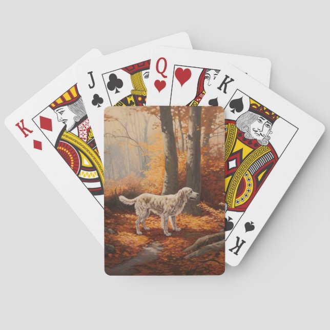 Baraja De Cartas La escena inglesa en otoño se inspira (Reverso)