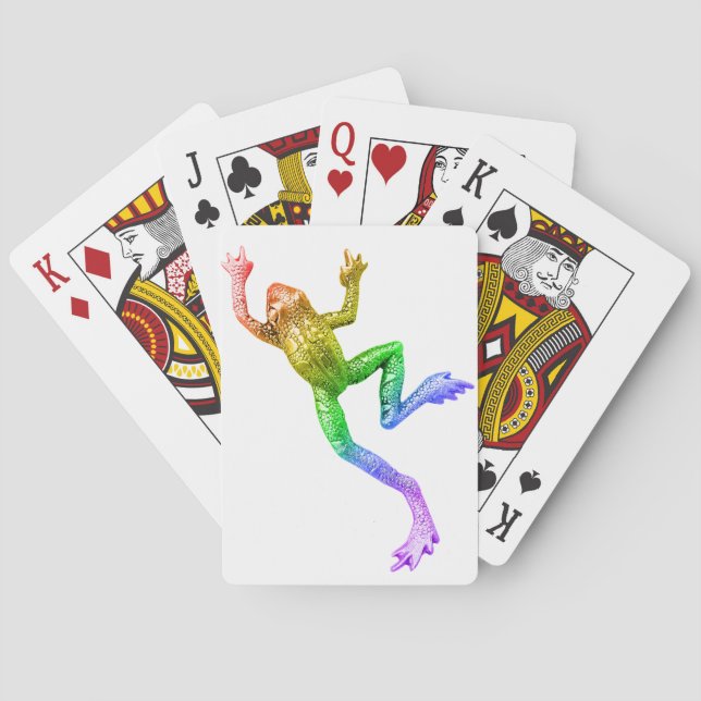 Baraja De Cartas La estatua de rana del Orgullo de SlipperyJoe Vibr (Reverso)