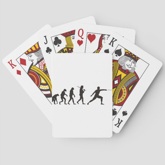 Baraja De Cartas La Evolución De La Esgrima (Reverso)