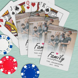 Baraja De Cartas La familia con guión es todo foto personalizada mo