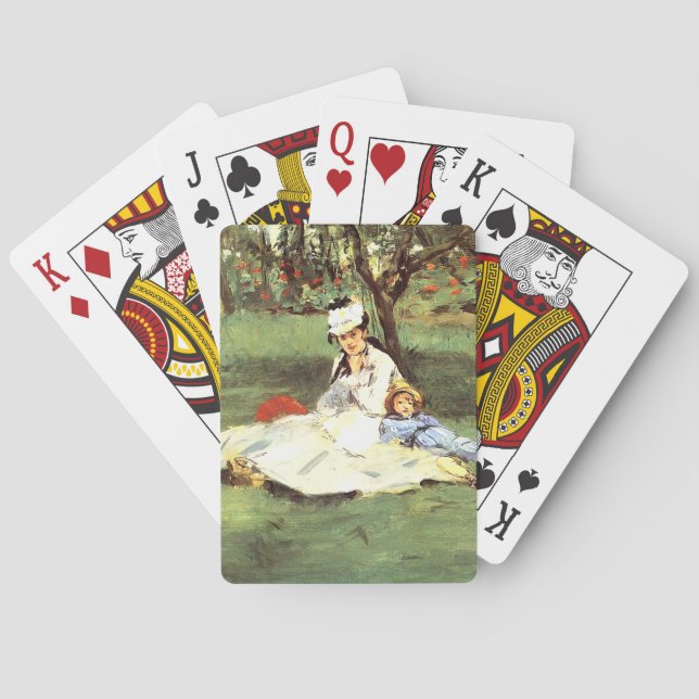 Baraja De Cartas La familia Monet en su jardín Edouard Manet (Reverso)