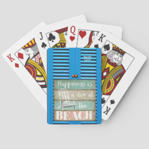 Baraja De Cartas "La felicidad es un día en la playa"