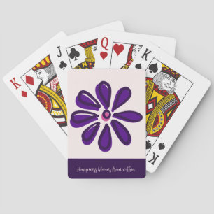 Baraja De Cartas La Felicidad Florece Desde Dentro - Flor de Índigo