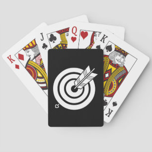 Baraja De Cartas La flecha golpeó un objetivo circular