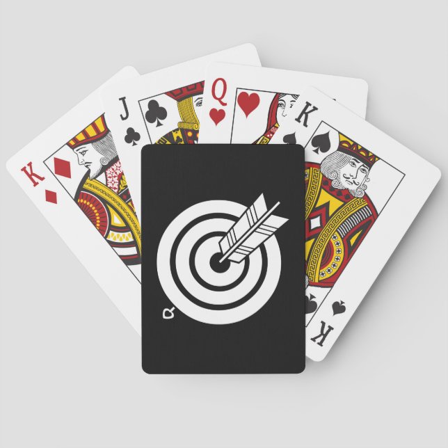Baraja De Cartas La flecha golpeó un objetivo circular (Reverso)