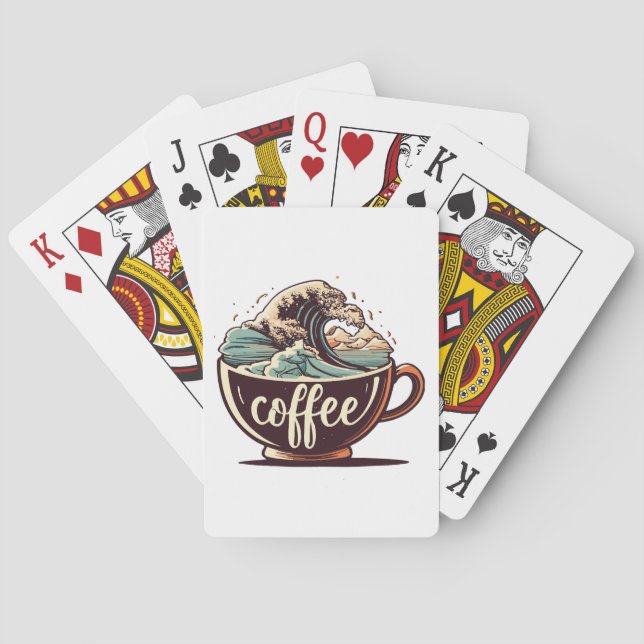 Baraja De Cartas La Gran Ola De Café (Reverso)