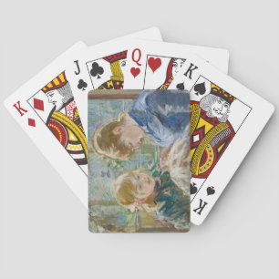 Baraja De Cartas La hija del artista, Julie, con su nana