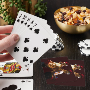 Baraja De Cartas La holgada camisa navideña artística de SlipperyJo