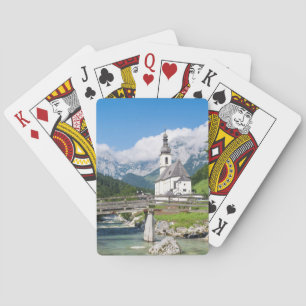 Baraja De Cartas La iglesia parroquial de Ramsau en Baviera, Aleman