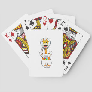 Baraja De Cartas La jirafa como astronauta en el disfraz