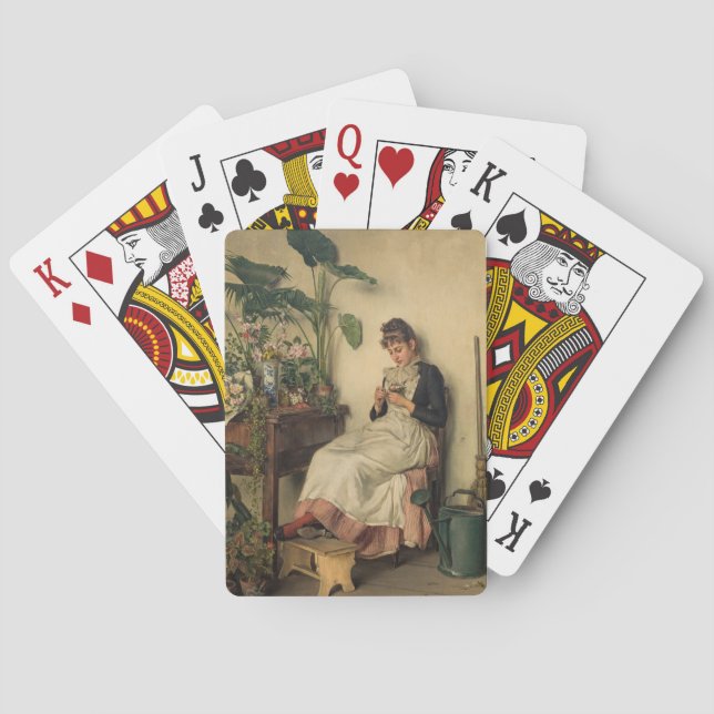 Baraja De Cartas La joven florista (por Carl Zewy) (Reverso)