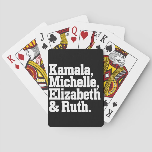 Baraja De Cartas La Kamala Política Feminista Michelle Elizabeth Ru (Reverso)